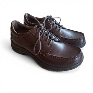 Dansko Mens Brown Leather Lace Up Slip Resistant Oxford Shoes Size 46 (12)